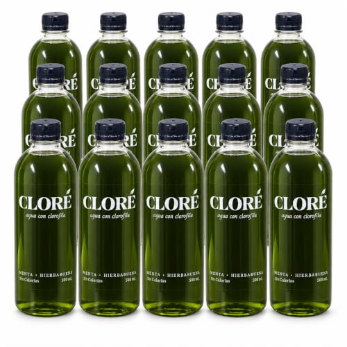 Agua Con Clorofila Cloré Menta Y Hierbabuena 500ml 20 Piezas
