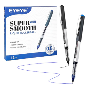 Eyeye Pvr155.5 Bolígrafos De Gel 0.5mm Punta Fina 12 Piezas Negro/azul