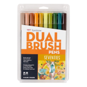 Set De 10 Marcadores Tombow Dual Brush Edición Seventies