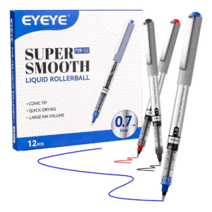 Boligrafos Eyeye Trazo Fino 0.7 Mm 12 Pzs 5/Negros 5/Azules y 2/Rojo