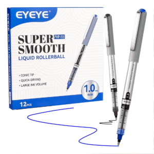 Bolígrafos de Gel Eyeye 1.0mm 12 Piezas 6 Negro 6 Azul