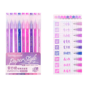 Bolígrafos Gel Fineliner Colores Variados 0.6 Mm (Purple Style)