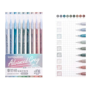 Bolígrafos Gel Fineliner Colores Variados 0.6 Mm (Advanced Grey)