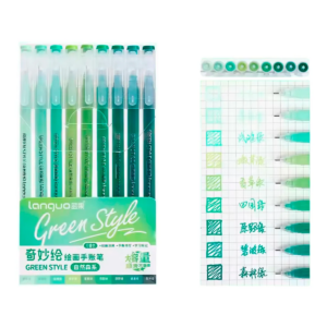 Bolígrafos Gel Fineliner Colores Variados 0.6 Mm (Green Style)