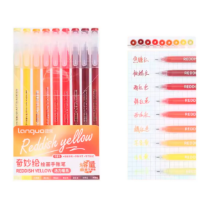 Bolígrafos Gel Fineliner Colores Variados 0.6 Mm (Redish Yellow)