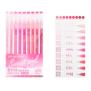 Bolígrafos Gel Fineliner Colores Variados 0.6 Mm (Sweet Pink)